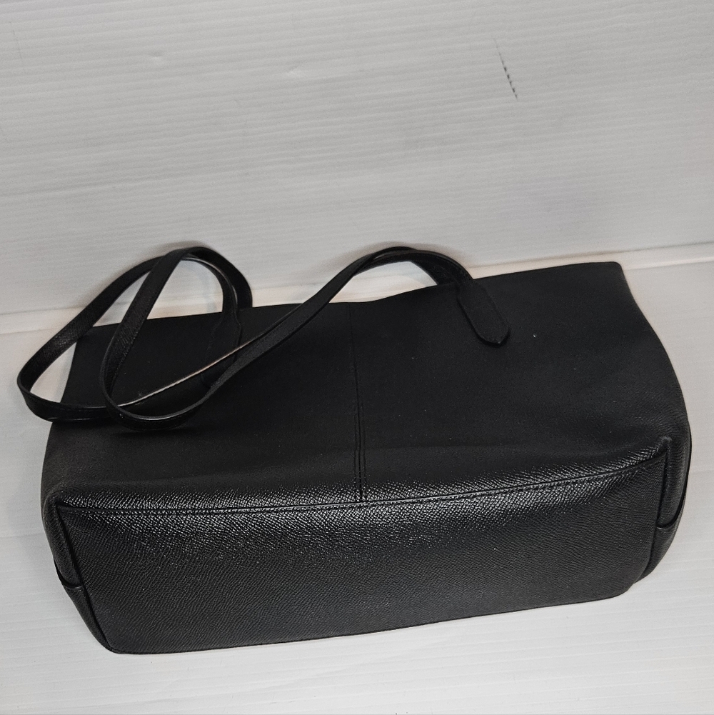 COACH Zip Top Tote 4454 black crossgrain leather - Picture 4 of 10